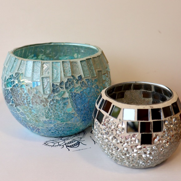 Z Gallerie Accents Vixen Vault Two Mirrored Glass Small Vases